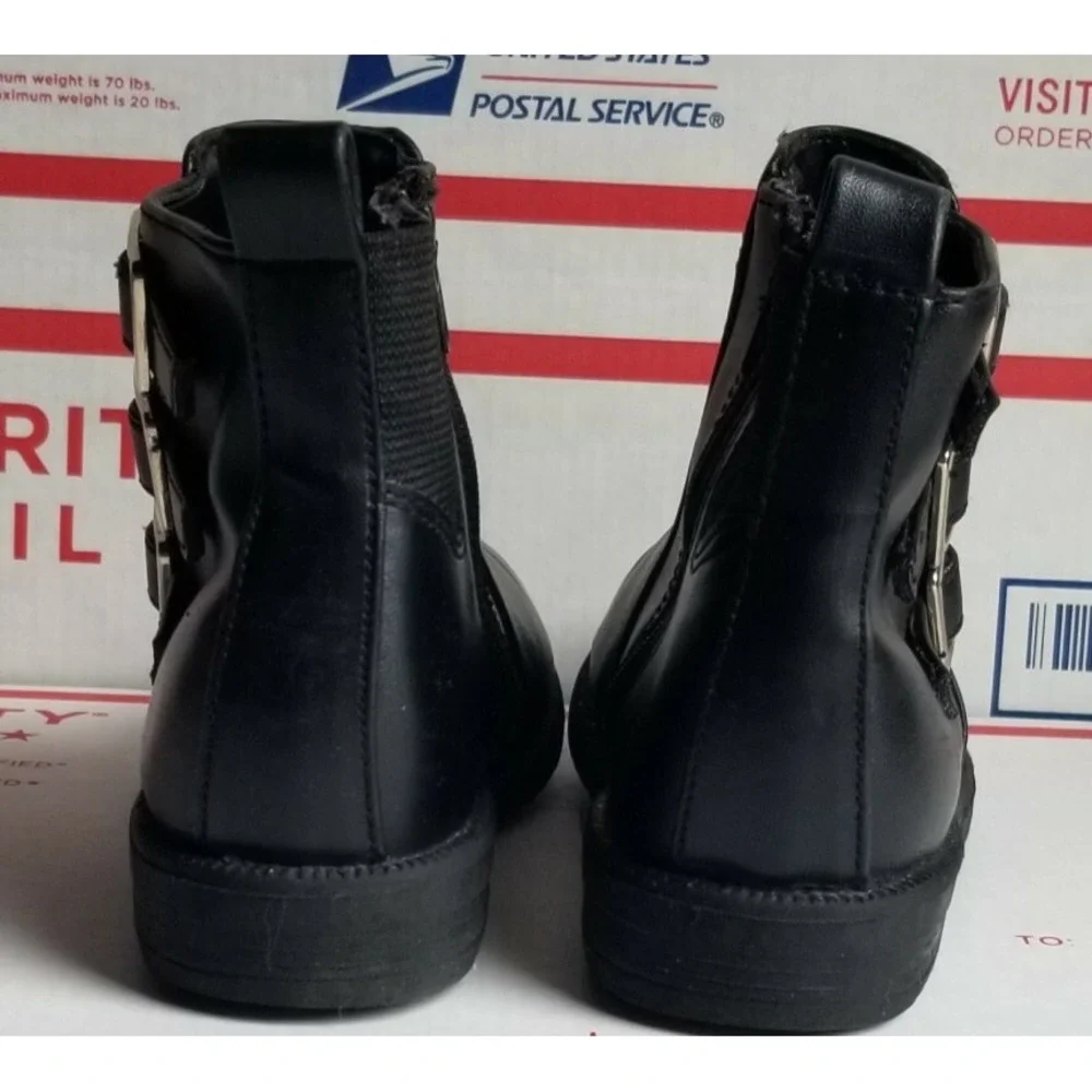 Girl's LOWER EAST SIDE Side Zipper Closure BLACK Ankle Boots Sz 7!